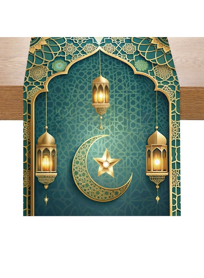 مفرش طاولة رمضان مبارك - زينة طاولة رمضان فوانيس المسجد الإسلامية سعيد رمضان مبارك 2026 لوازم الحفلات الزينة - Image 2
